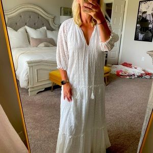 White maxi dress